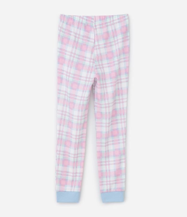 Pijama Infantil Largo Estampa de cuadros y Stitch - Talle 5 a 14 años 6
