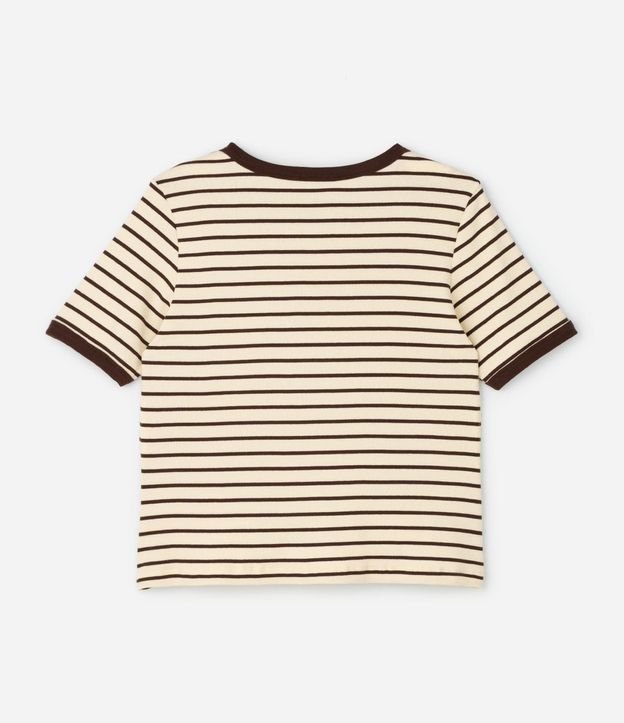 Blusa Baby Look en Rib Rayada Curve & Plus Size 5