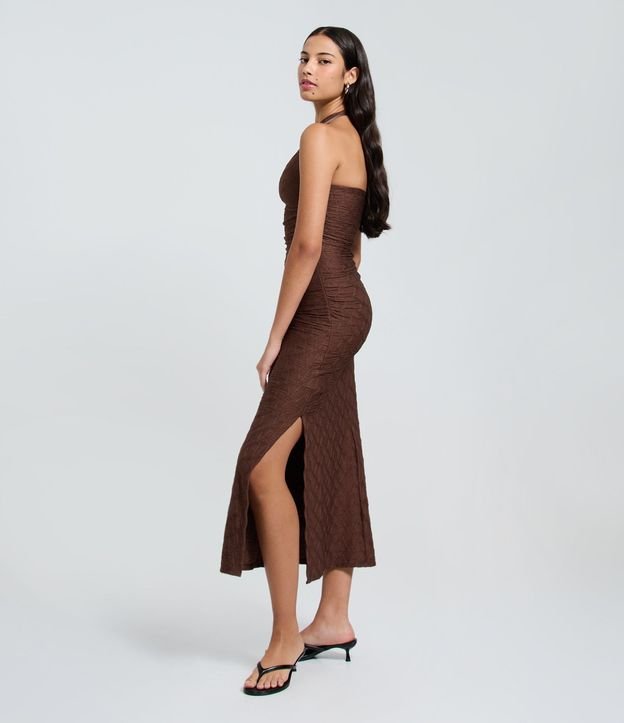 Vestido New Midi Frente Única con Textura