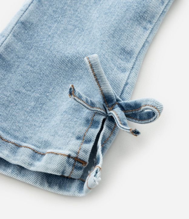 Pantalón Infantil en Jeans Flare con Moña en el Ruedo  – Talle 3 a 18 Meses 7