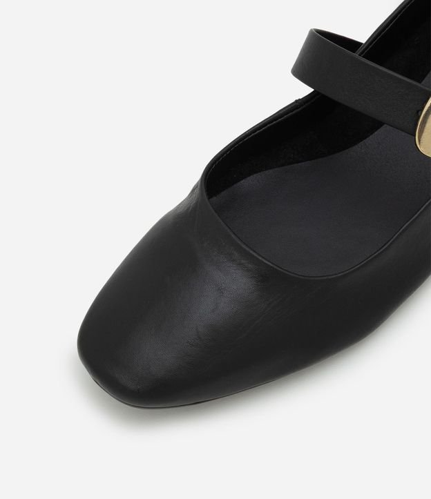 Zapatilla de Cuero con Hebilla Quadrada 6