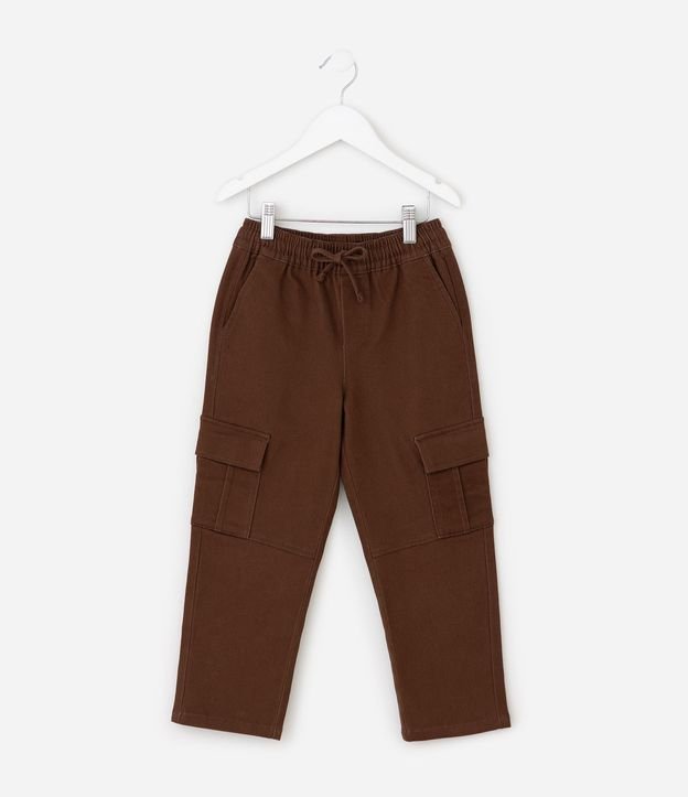 Pantalón Infantil Jogger en Sarga con Bolsillo Cargo - Talle 5 a 14 años 2