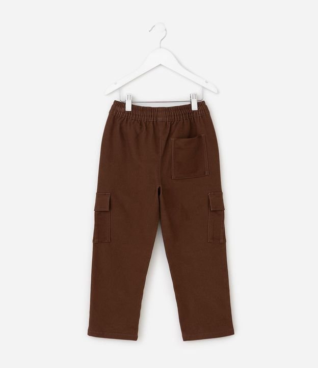 Pantalón Infantil Jogger en Sarga con Bolsillo Cargo - Talle 5 a 14 años 3