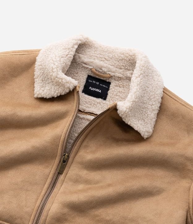 Campera Bomber Infantil en Gamuza con Sherpa Interno – Talle 5 a 14 años 5