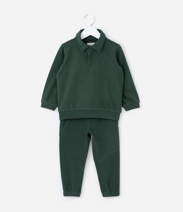 Conjunto Infantil con Saco Cuello Polo y Pantalón con Recortes – Talle 1 a 5/6 años 2