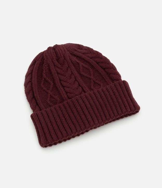 Gorro en Punto con Textura Trenzada 2
