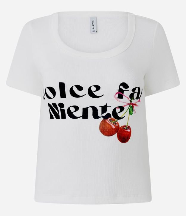 Blusa Baby Tee en Rib con Lettering Delantero 4