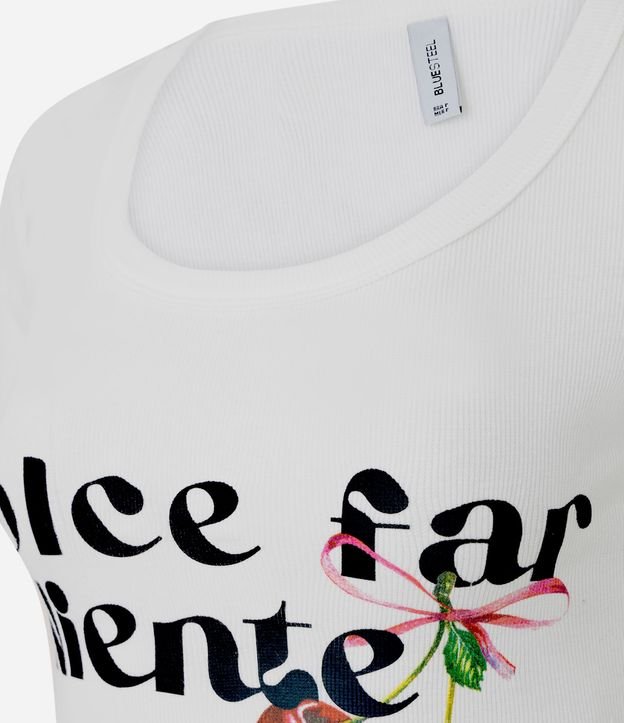 Blusa Baby Tee en Rib con Lettering Delantero 5