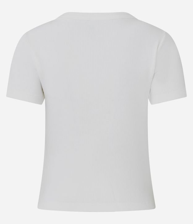 Blusa Baby Tee en Rib con Lettering Delantero 6