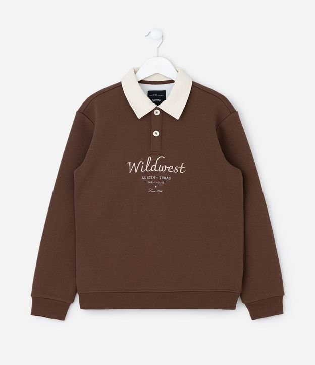 Saco en Media Malla con Cuello Polo y Forro Polar - Talle 5 a 14 años