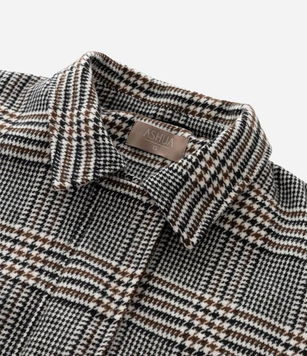 Campera Bomber en Polivelour de Cuadros Curve & Plus Size 7