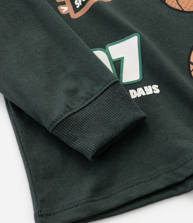 Remera Infantil College con Estampado y Detalles en Chenille – Talle 1 a 5/6 años 6