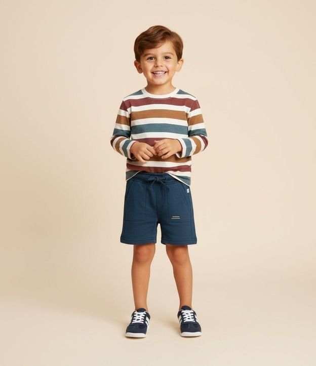 Remera Infantil con Rayas Full Print – Talle 1 a 5/6 años