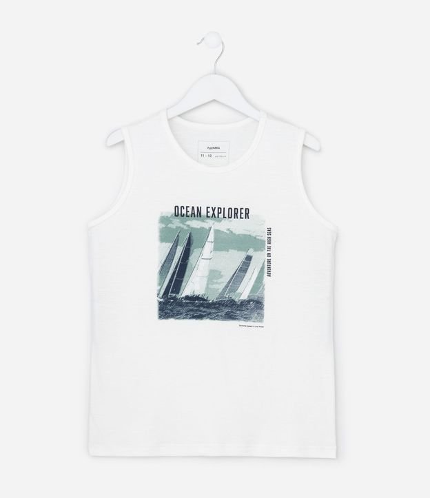 Musculosa Infantil con Estampado Barco Ocean Explorer – Talle 5 a 14 años 2