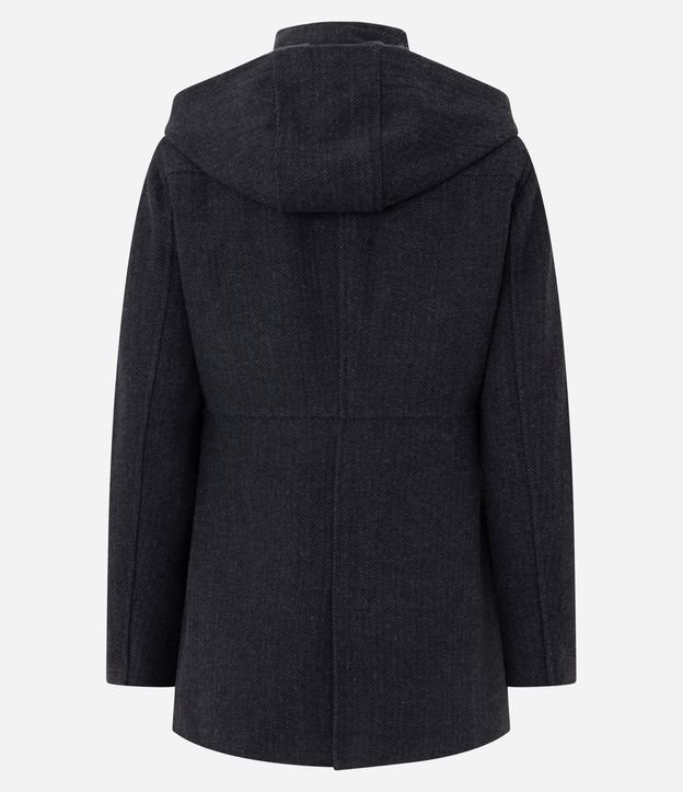 Saco en Polivelour con Capucha y Texturización 3