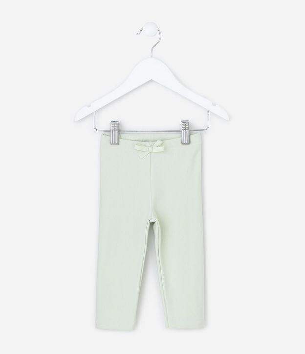 Pantalón Infantil Legging en Algodón con Moña – Talle 0 a 18 Meses 2