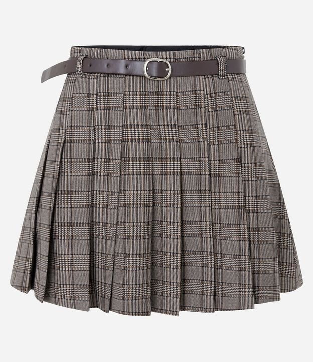 Short Pollera Plegado de Sastre con Cinturón Ajustable 5