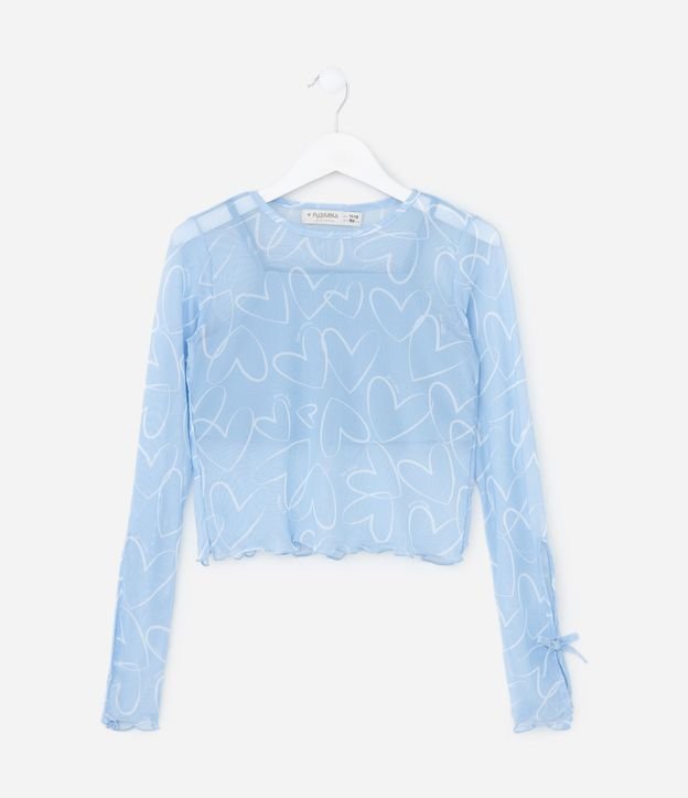 Blusa Infantil con Lacitos en la Manga y Top Interno – Talle 5 a 16 años 2