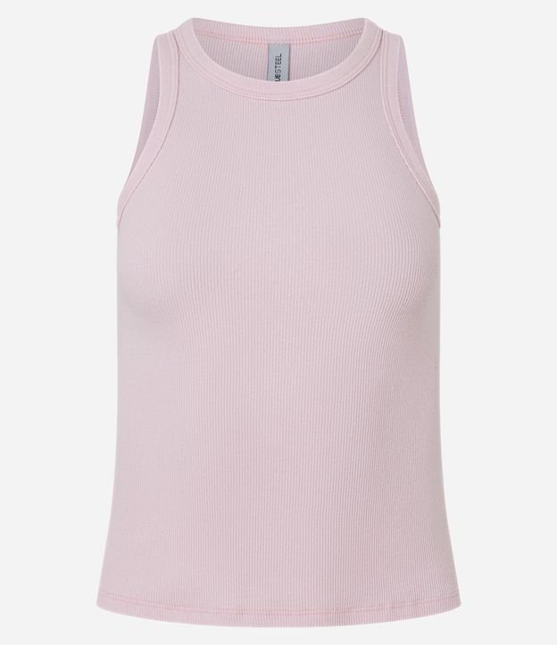 Blusa Musculosa Básica en Rib con Ligera Textura 5