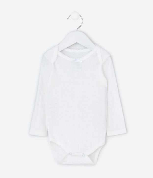 Body Infantil en Cotton Pointelle con Cuello Americano – Talle RN a 18 Meses 2