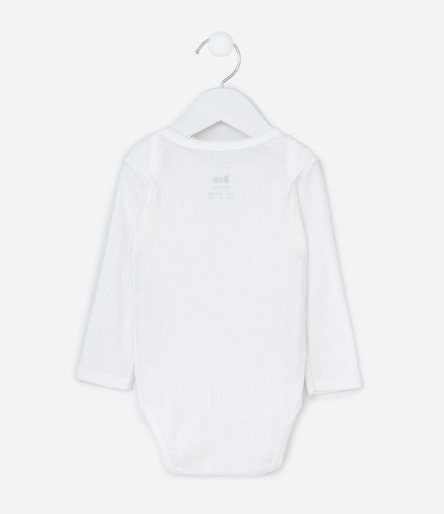 Body Infantil en Cotton Pointelle con Cuello Americano – Talle RN a 18 Meses 3
