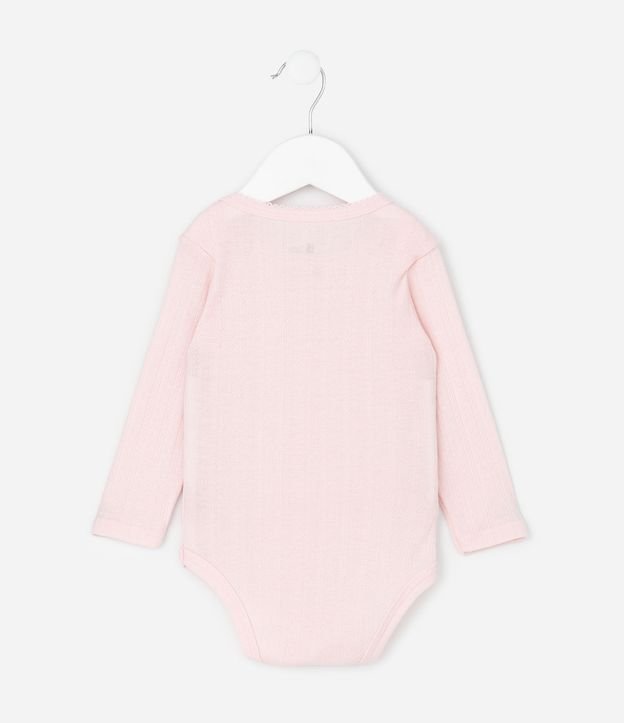 Body Infantil en Cotton Pointelle con Cuello Americano – Talle RN a 18 Meses 2