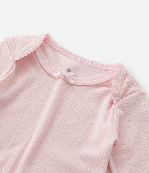 Body Infantil en Cotton Pointelle con Cuello Americano – Talle RN a 18 Meses 6