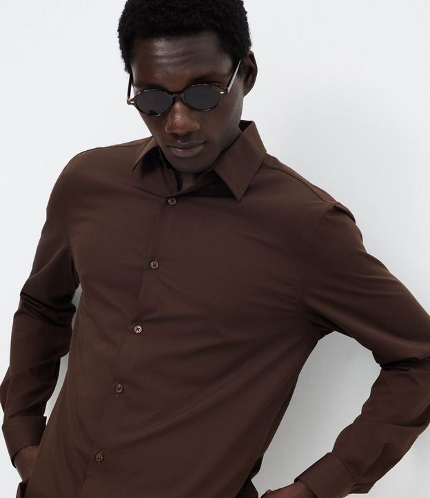 Camisa Slim en Tejido de Bambú Básica