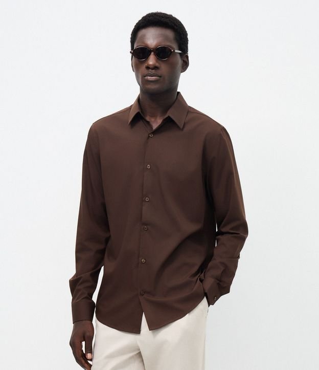 Camisa Slim en Tejido de Bambú Básica 2