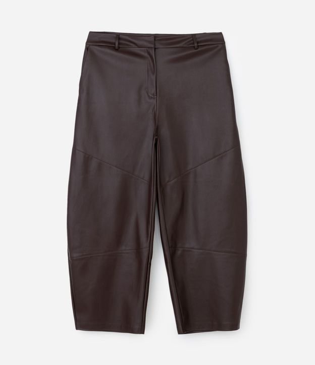 Pantalón PU Barrel con Recortes y Bolsillo Cuchillo Curve & Plus Size 5
