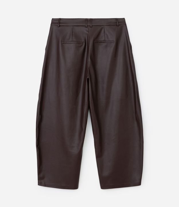Pantalón PU Barrel con Recortes y Bolsillo Cuchillo Curve & Plus Size 6