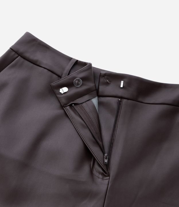 Pantalón PU Barrel con Recortes y Bolsillo Cuchillo Curve & Plus Size 10