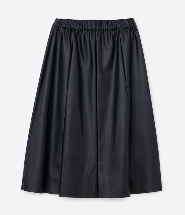 Falda Midi en PU Lisa Modelo Evasê Curve & Plus Size 6