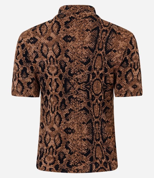 Blusa Acanalada en Rib con Estampa Cobra 7