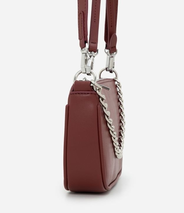Cartera Baguette Transversal en PU con Correa de Cadena 2