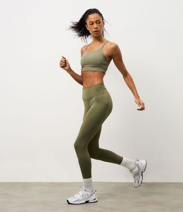 Calca Legging Deportiva en Microfibra con Bolsillos 1