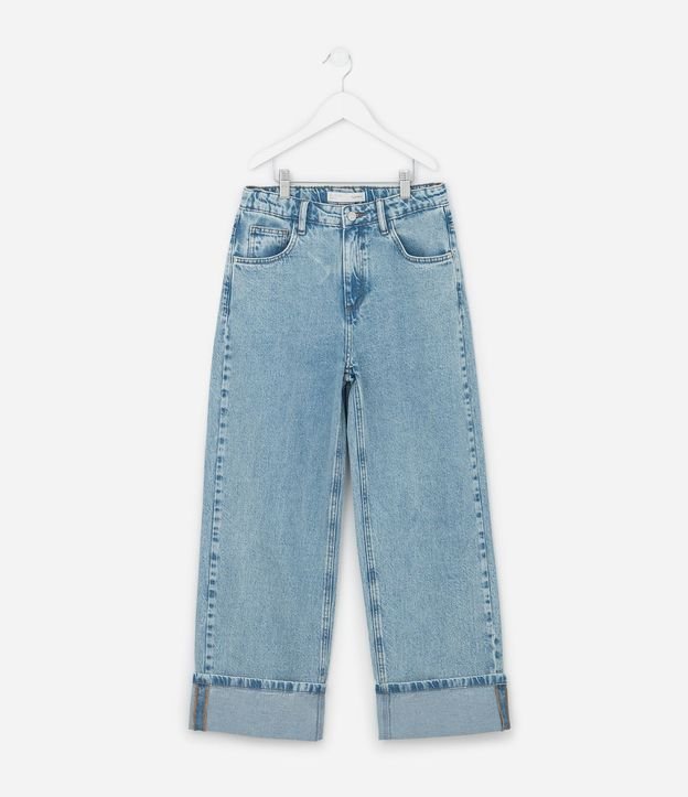 Pantalón Infantil Recta en Jeans con Ruedo Plegado – Talle 5 a 16 años 3