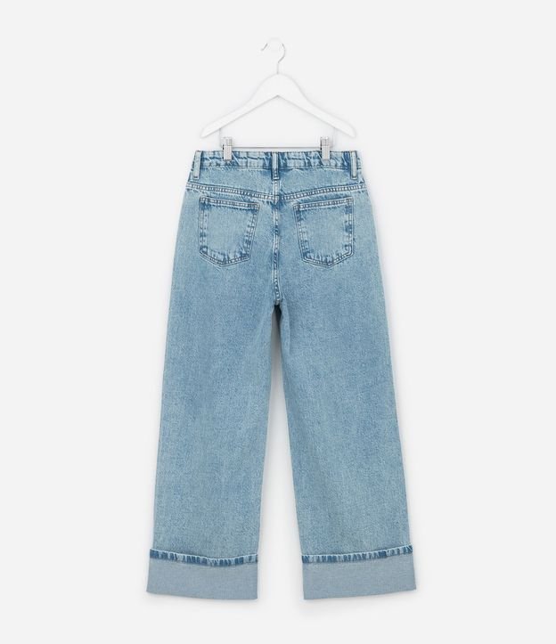 Pantalón Infantil Recta en Jeans con Ruedo Plegado – Talle 5 a 16 años 4