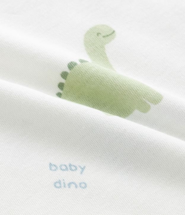Kit 03 Bodies Bebé con Estampa de Dinosaurio – Talle RN a 18 Meses 3