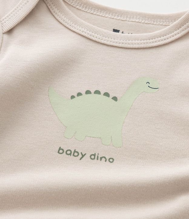 Kit 03 Bodies Bebé con Estampa de Dinosaurio – Talle RN a 18 Meses 4