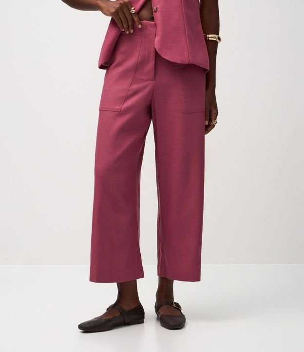 Pantalón Pantacourt en Viscolino con Bolsillos 3