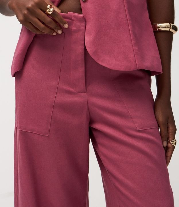 Pantalón Pantacourt en Viscolino con Bolsillos 4