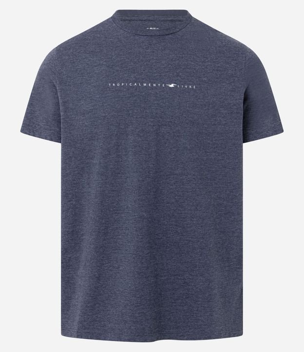 Remera Comfort en Algodón con Estampa Localizada Tropicalmente