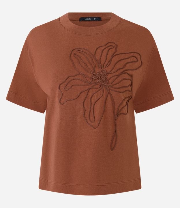 Remera Manga Corta con Bordado Floral 5