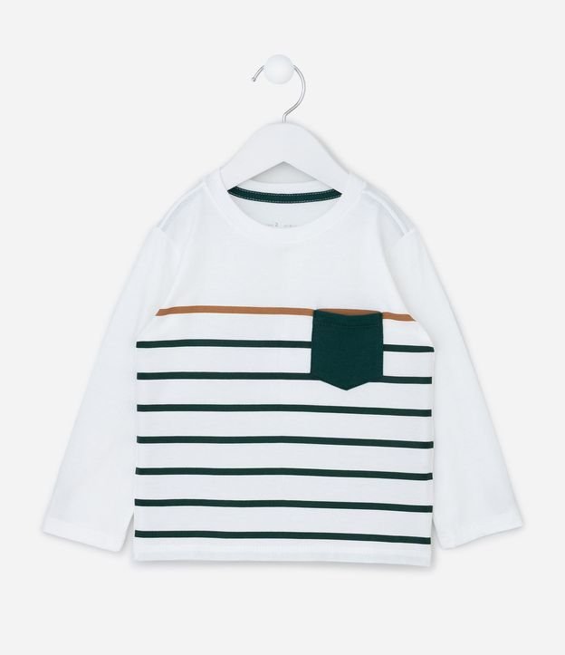 Remera Infantil Rayada con Bolsillo Pequeño – Talle 1 a 6 años 2