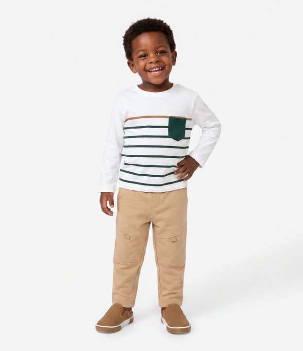 Remera Infantil Rayada con Bolsillo Pequeño – Talle 1 a 6 años