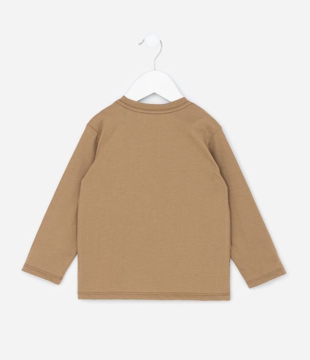 Remera Infantil Manga Larga con Estampa de Oso Outline – Talle 1 a 6 años 3
