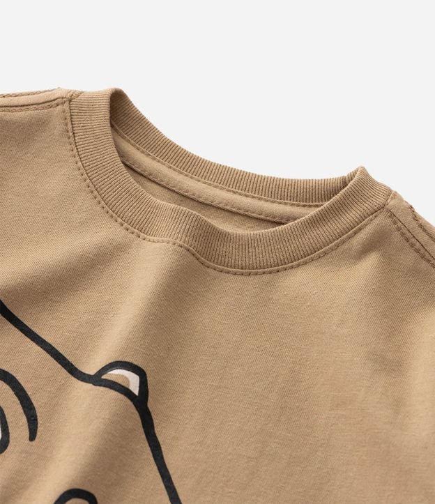 Remera Infantil Manga Larga con Estampa de Oso Outline – Talle 1 a 6 años 5