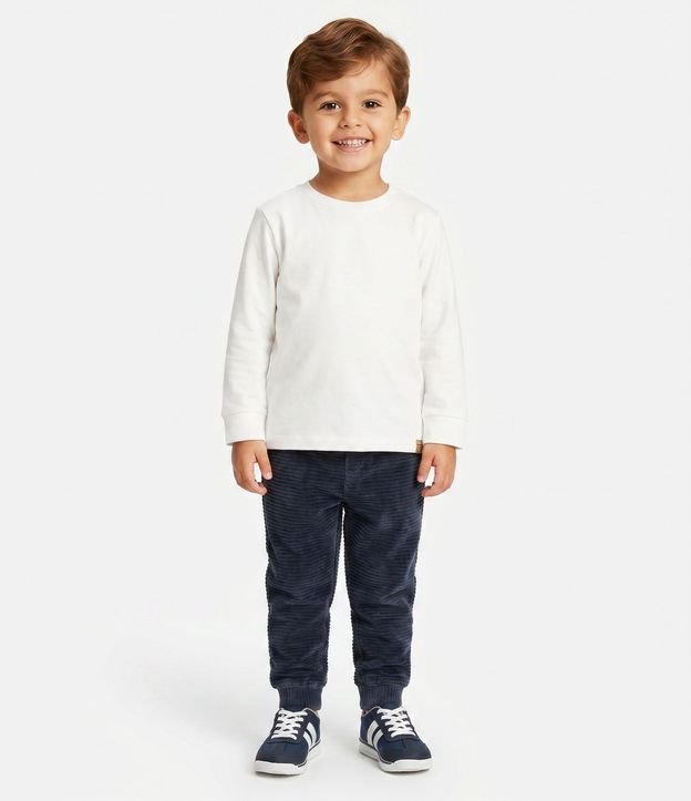 Remera Infantil en Algodón con Manga Larga – Talle 1 a 5/6 años