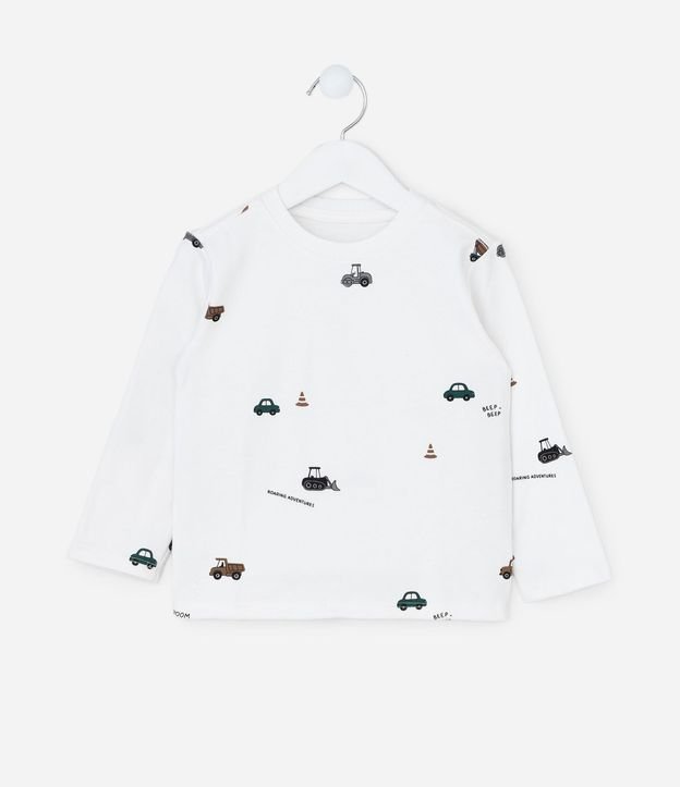 Remera Infantil en Suedine con Estampa de Carritos – Talle 1 a 5/6 años 2